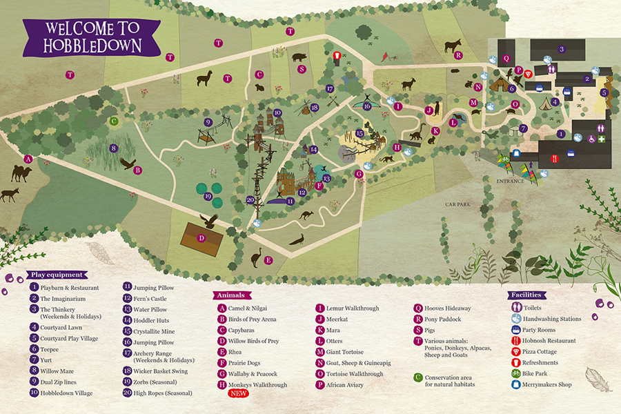 Hobbledown Map 2024 120X80cm